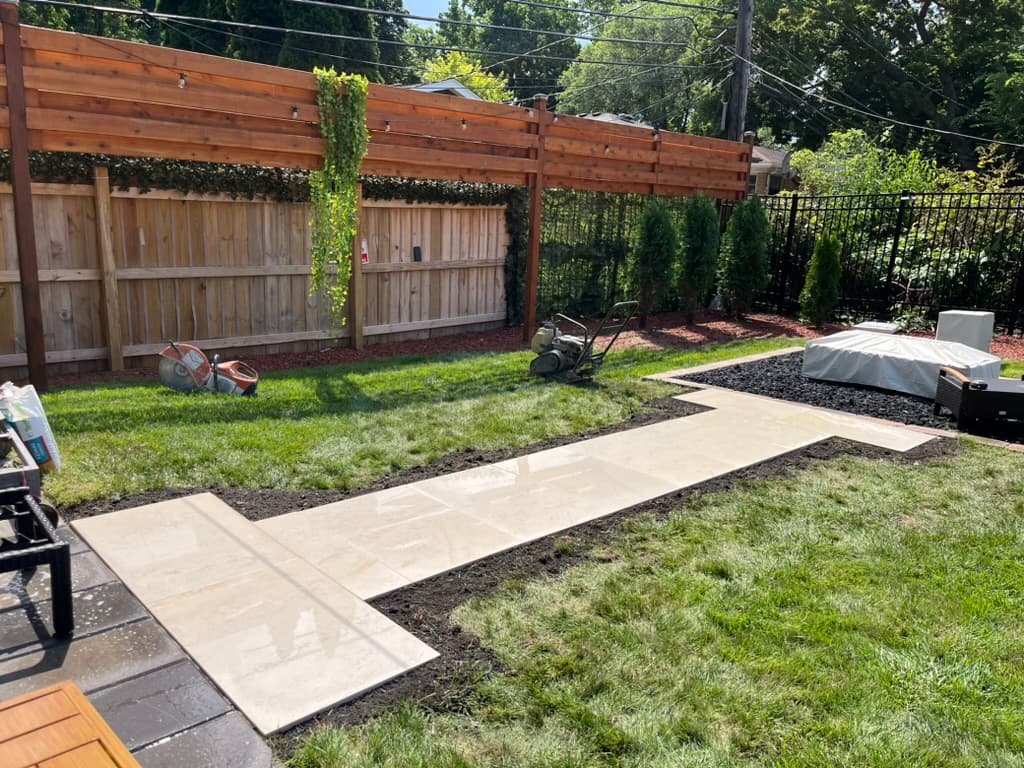 Patio under construction