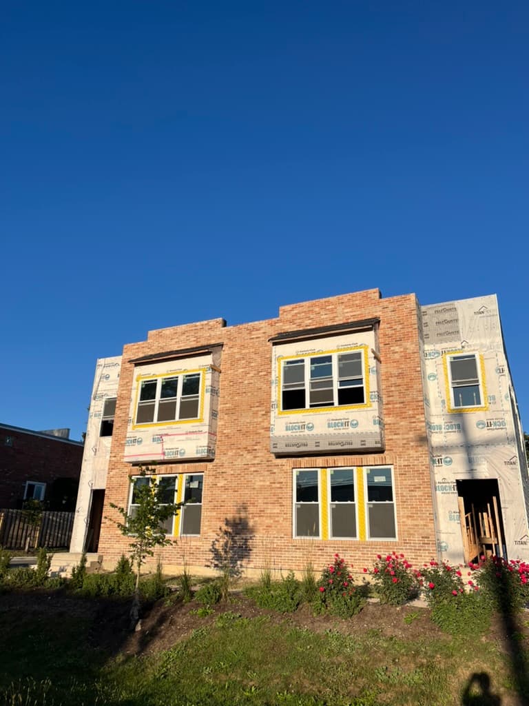 Multi-family brick building